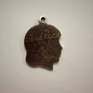 Vintage 1950 Elco Rebecca Head Charm Sterling Silver Charm